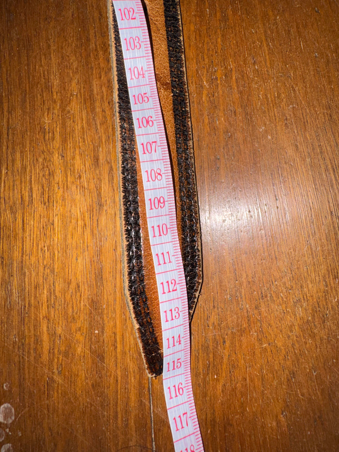 BROWN AND BLACK LEATHER BELT
