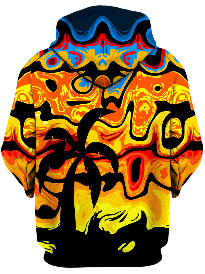 Abstract Summer Sunset Unisex Zip-Up Hoodie Sartoris Art Epic Hoodie