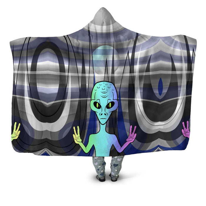 Alien Arrival Hooded Blanket Sartoris Art Epic Hoodie
