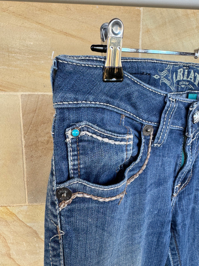 ARIAT TURQUOISE JEANS 26R