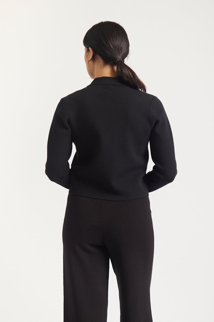 Carter Crepe Jacket Mini In Black