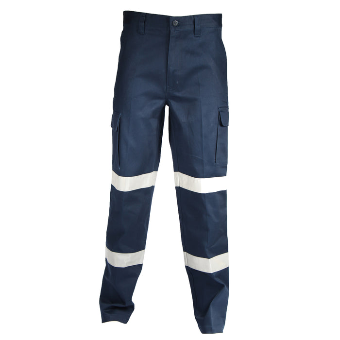 Cotton Drill Cargo Pants With Double Hoops R/Tape 3361