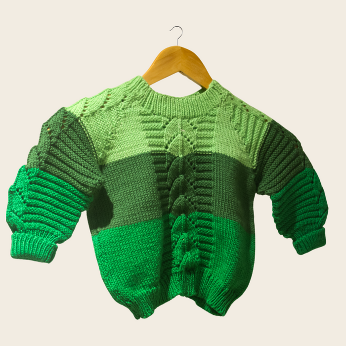 Kiki Baby Cardigan | Handknitted 100% Wool, Eco-Friendly, Timeless Comfort - Mojopanda Organic Store