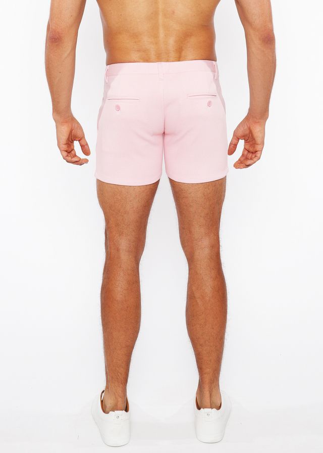 LINEN-LOOK TEXTURED SHORT W/ ZIP POCKETS