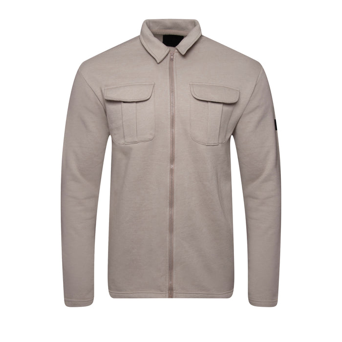 Men's Full-Zip Collared Overshirt