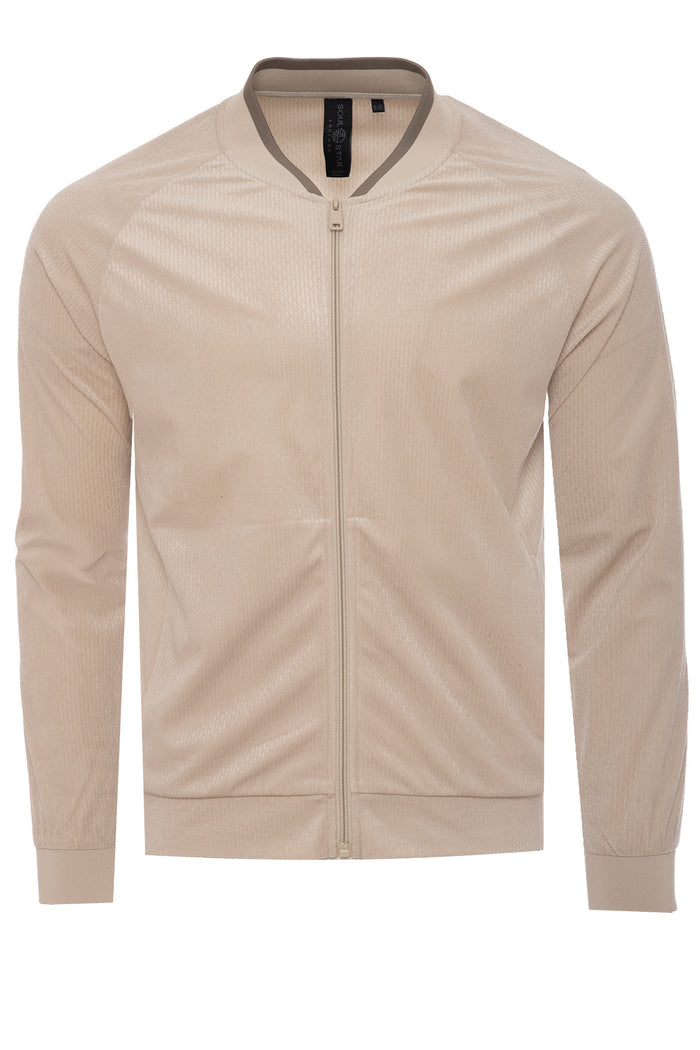 Men's Velour Zip-Up Bomber Jacket