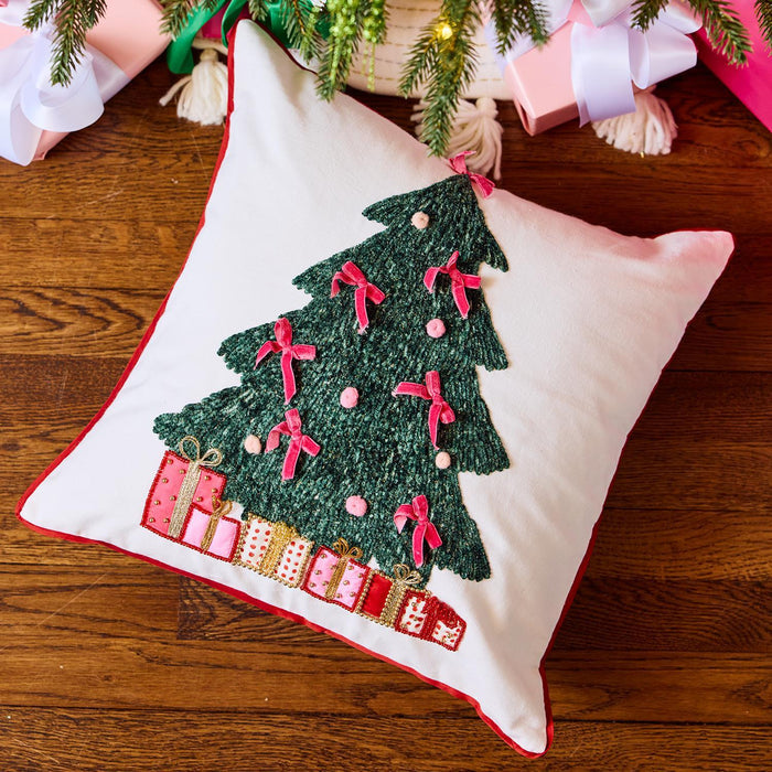 MS - Square Pillow Whimsical Tree