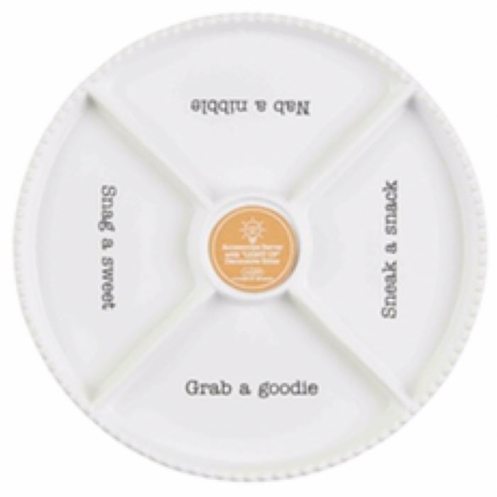Mud Pie Circa Divided Tray, White