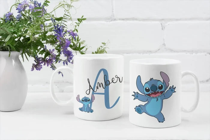 Mug style Stitch personnalisé prénom – cadeau enfant