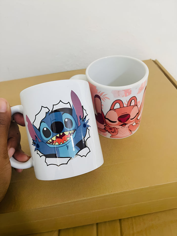 Mug style Stitch kawaii personnalisé – cadeau enfant