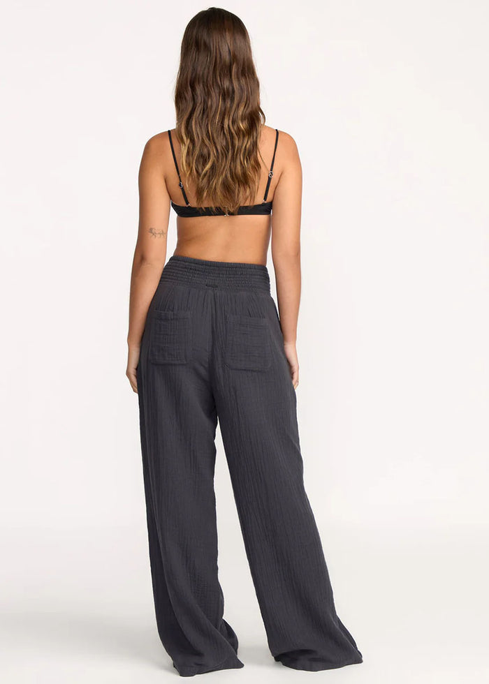 New Waves Gauze Elastic Pants - Blasted Blue