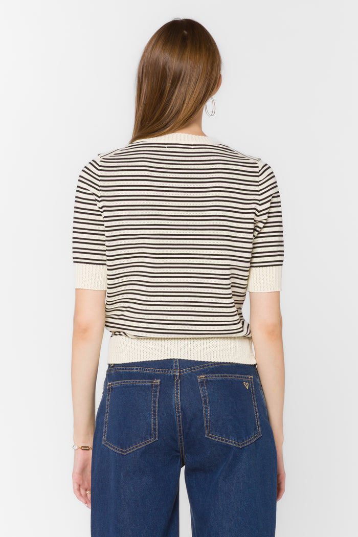 Norine Black Stripe Sweater - Sweaters - Velvet Heart Clothing