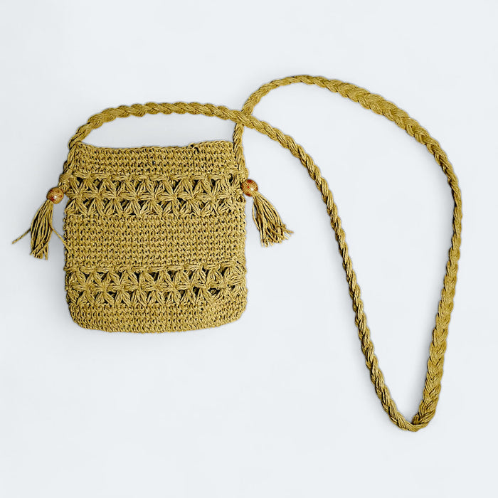 Raffia Sling Bag - Natural