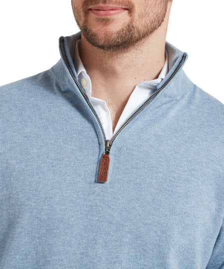 Schoffel Porthmeor Pima Cotton Quarter Zip Jumper