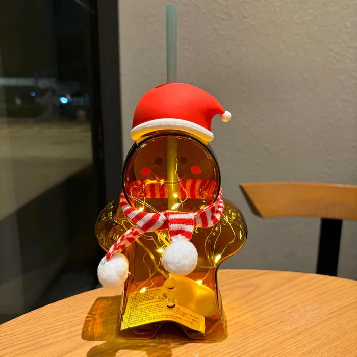 Starbucks Bear Glass Straw Cup.