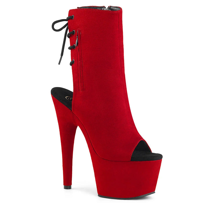 Tacones Pleaser ADORE-1018FS Rojo Faux Suede