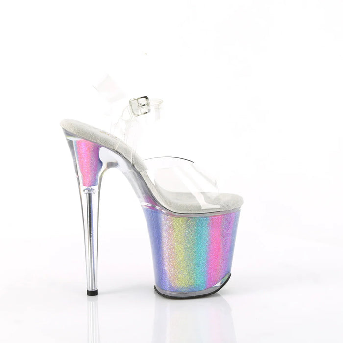 Tacones Pleaser FLAMINGO-808RG-01 Transparente Rainbow Purpurina