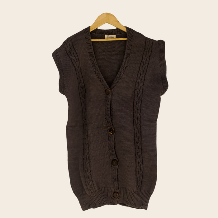 Terrain Cardigan for Men – Eco-Friendly Handknitted Minimal Sweater - Mojopanda Organic Store