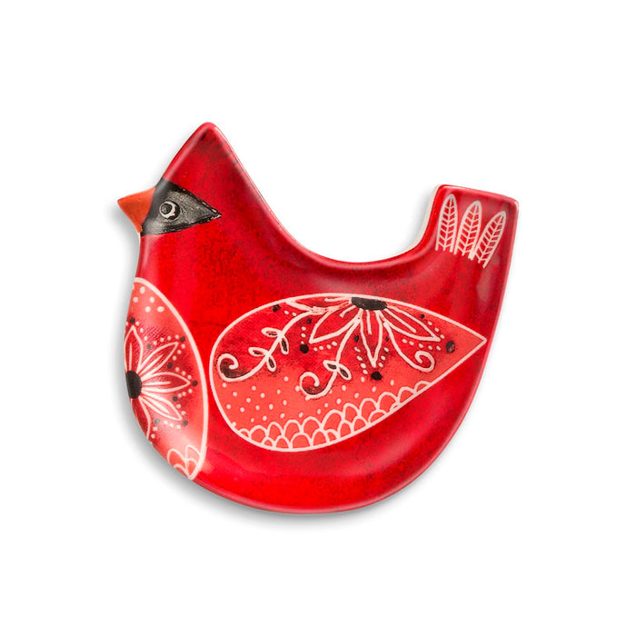 Trinket Dish Cardinal Bird Song - 4in