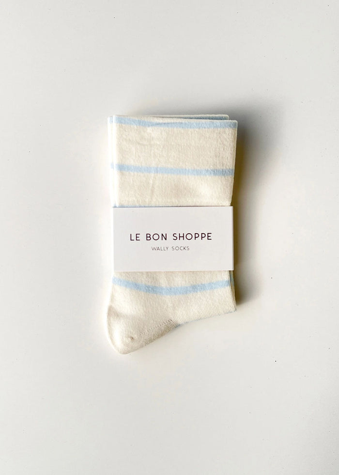 Wally Stripe Socks - Sky