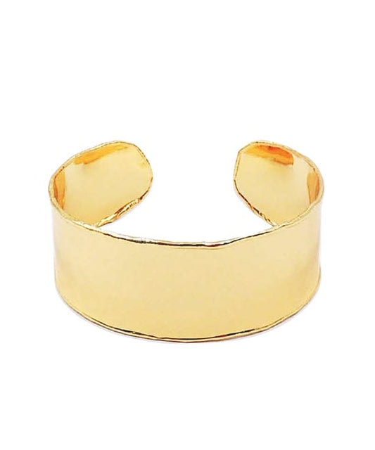 1" Wide Gold Cuff - Minimalist Statement Bracelet