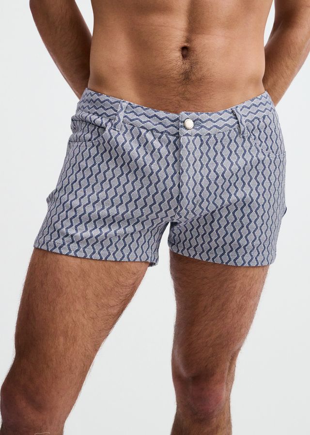 3" STRETCH KNIT EMBOSSED JACQUARD SHORT