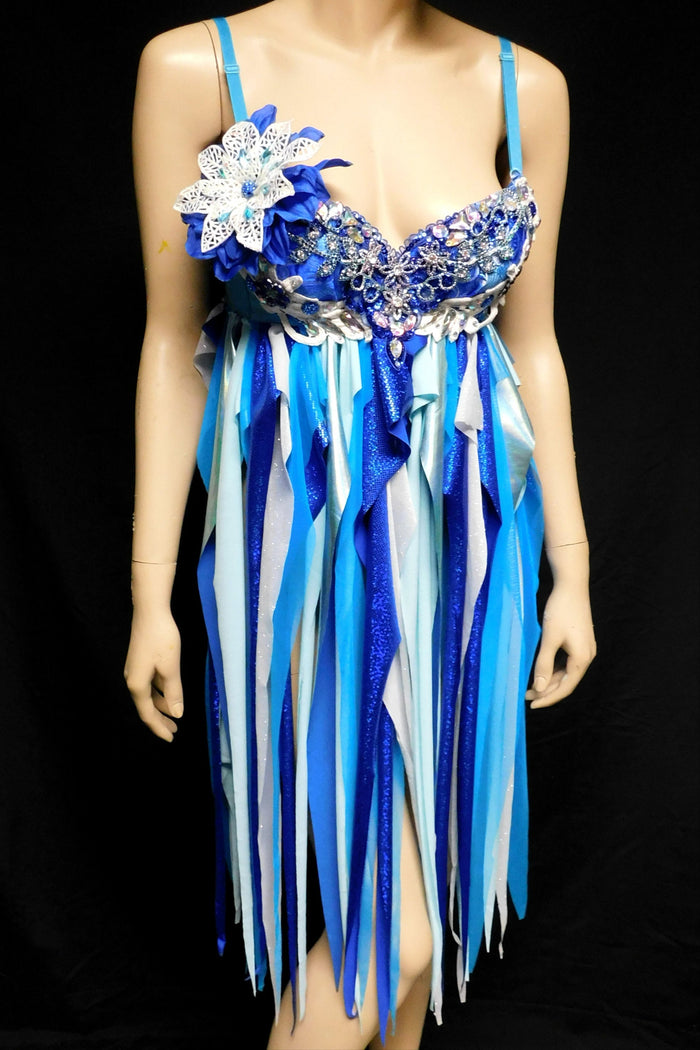 34A Ready To Ship Glitter Flower Fairy Babydoll Dress Bra Costume