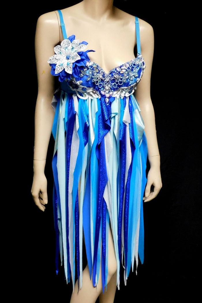 34A Ready To Ship Glitter Flower Fairy Babydoll Dress Bra Costume