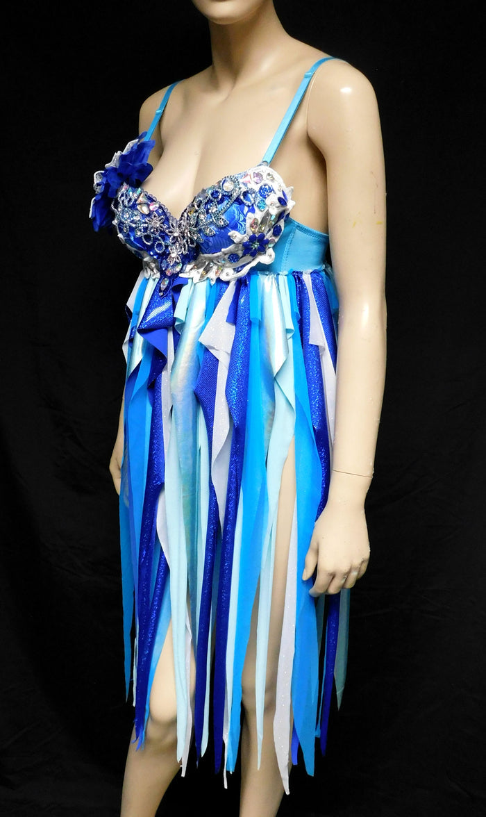 34A Ready To Ship Glitter Flower Fairy Babydoll Dress Bra Costume