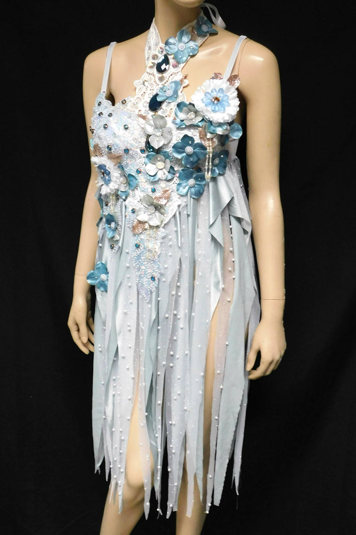 34A Ready to Ship Pastel Teal Water Fairy Babydoll Dress Bra Costume