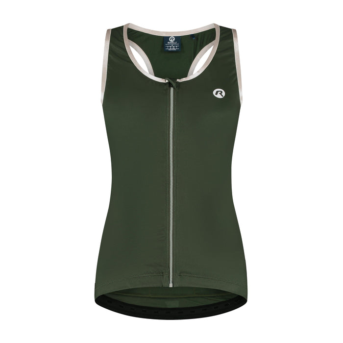Rogelli Abbey fietsshirt dames groen korte mouw voorkant.