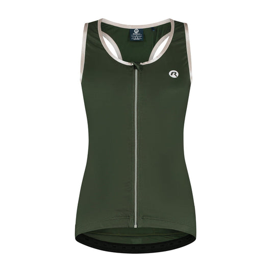 Rogelli Abbey fietsshirt dames groen korte mouw voorkant.