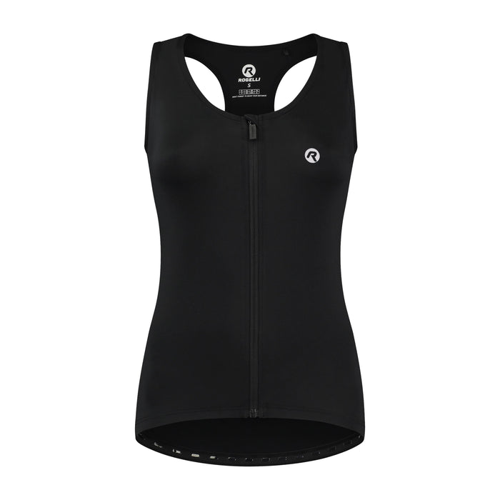Rogelli Abbey fietsshirt dames zwart korte mouw voorkant.