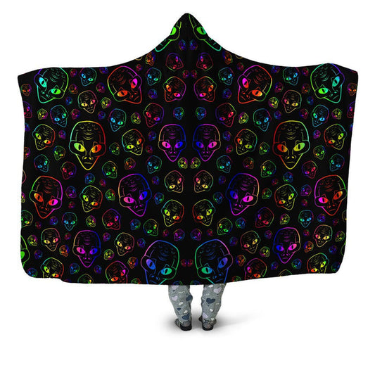 Alien Invasion Hooded Blanket Sartoris Art Epic Hoodie