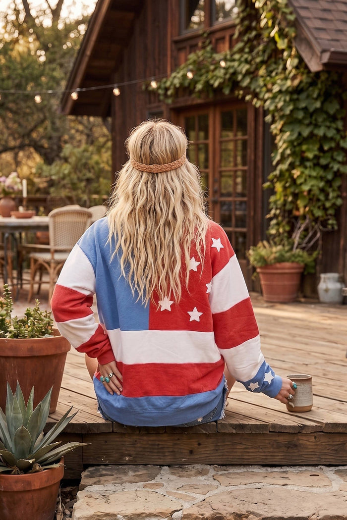 AMERICANA FLAG SWEATSHIRT