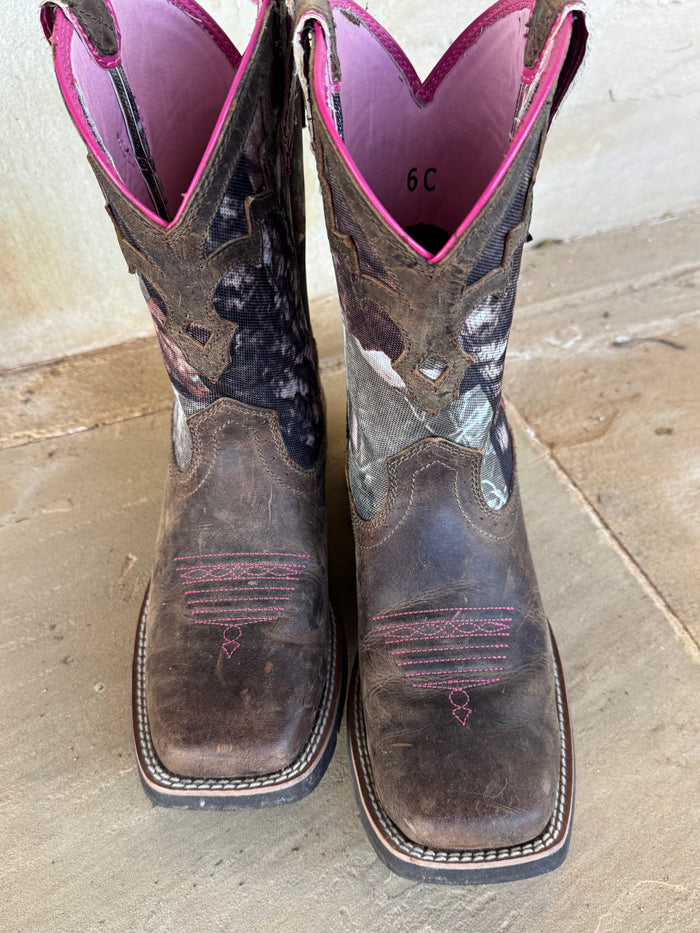 ARIAT PINK CAMO BOOTS 36.5