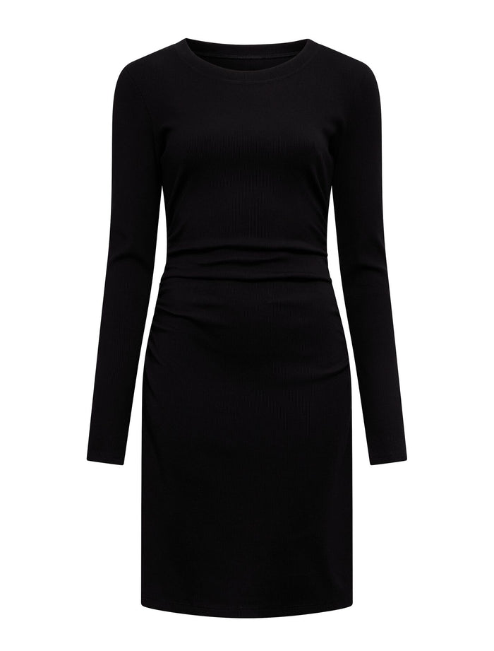 Ash Long Sleeve Ribbed Mini Dress Forever New