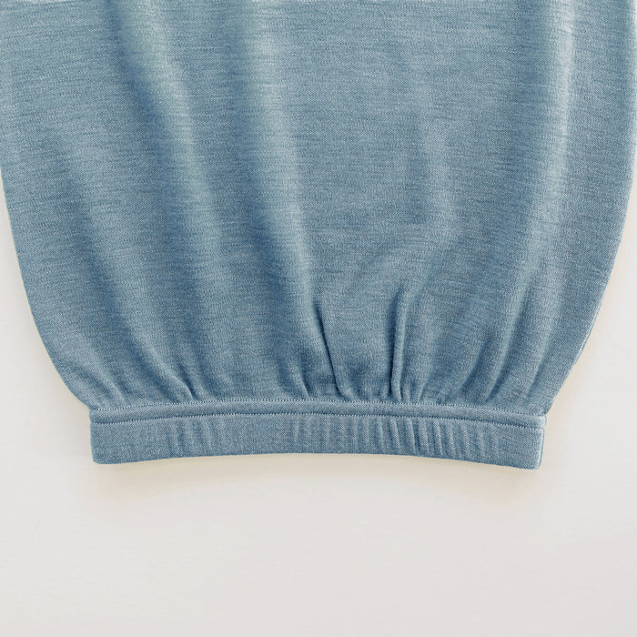 Baby Gown, Merino Wool, 0-6 Months, Blue