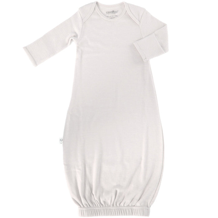 Baby Gown, Merino Wool, 0-6 Months, Oat
