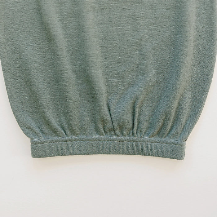 Baby Gown, Merino Wool, 0-6 Months, Sage