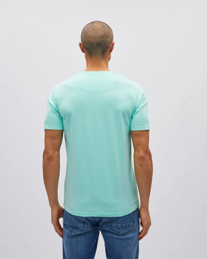 Basic Caden O Neck Tee Mint Cream