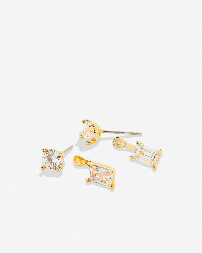 Beautifully Broken Emerald Cut Ear Jackets