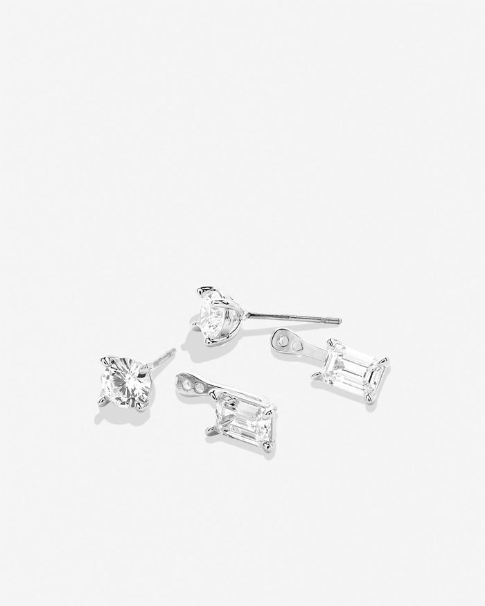 Beautifully Broken Emerald Cut Ear Jackets