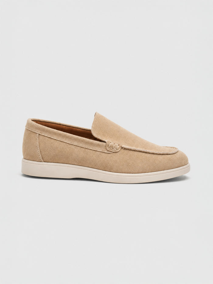 Beige GK Boat Loafers