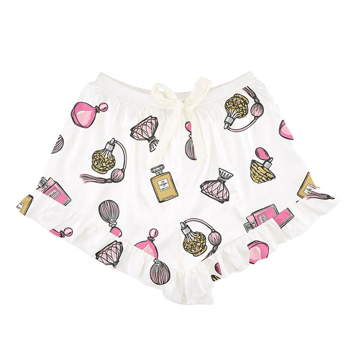 Bella -  Cropped PJ Set + Velvet Ties 0741 - Perfume Bottles
