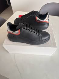 Alexander McQueen Black Plateado Multi