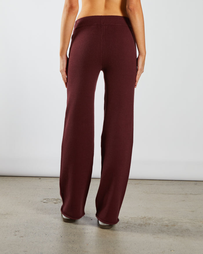 Blanche Knit Trouser Deep Cherry