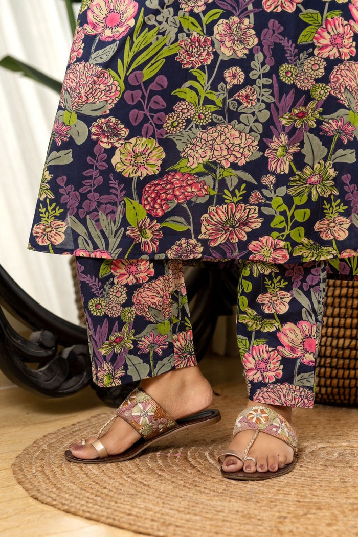 Blue Multi Floral Cotton Set