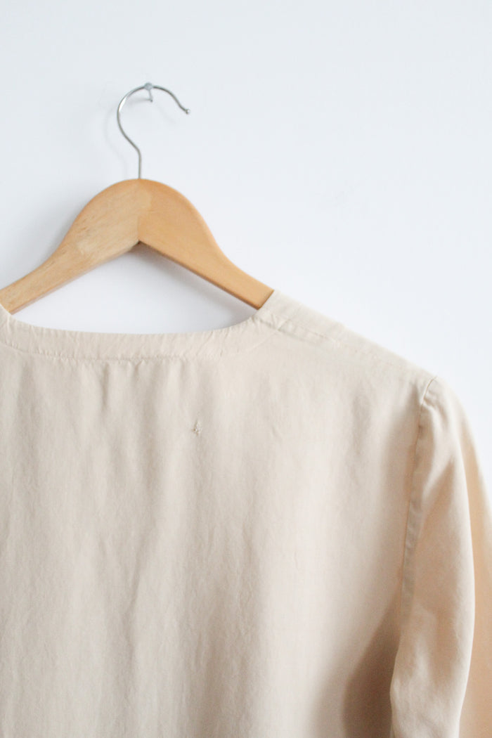bone silk button up