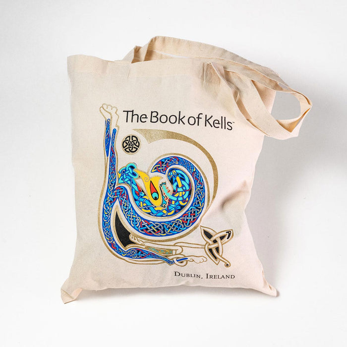 Book of Kells Celtic Knot Tote Bag Cream